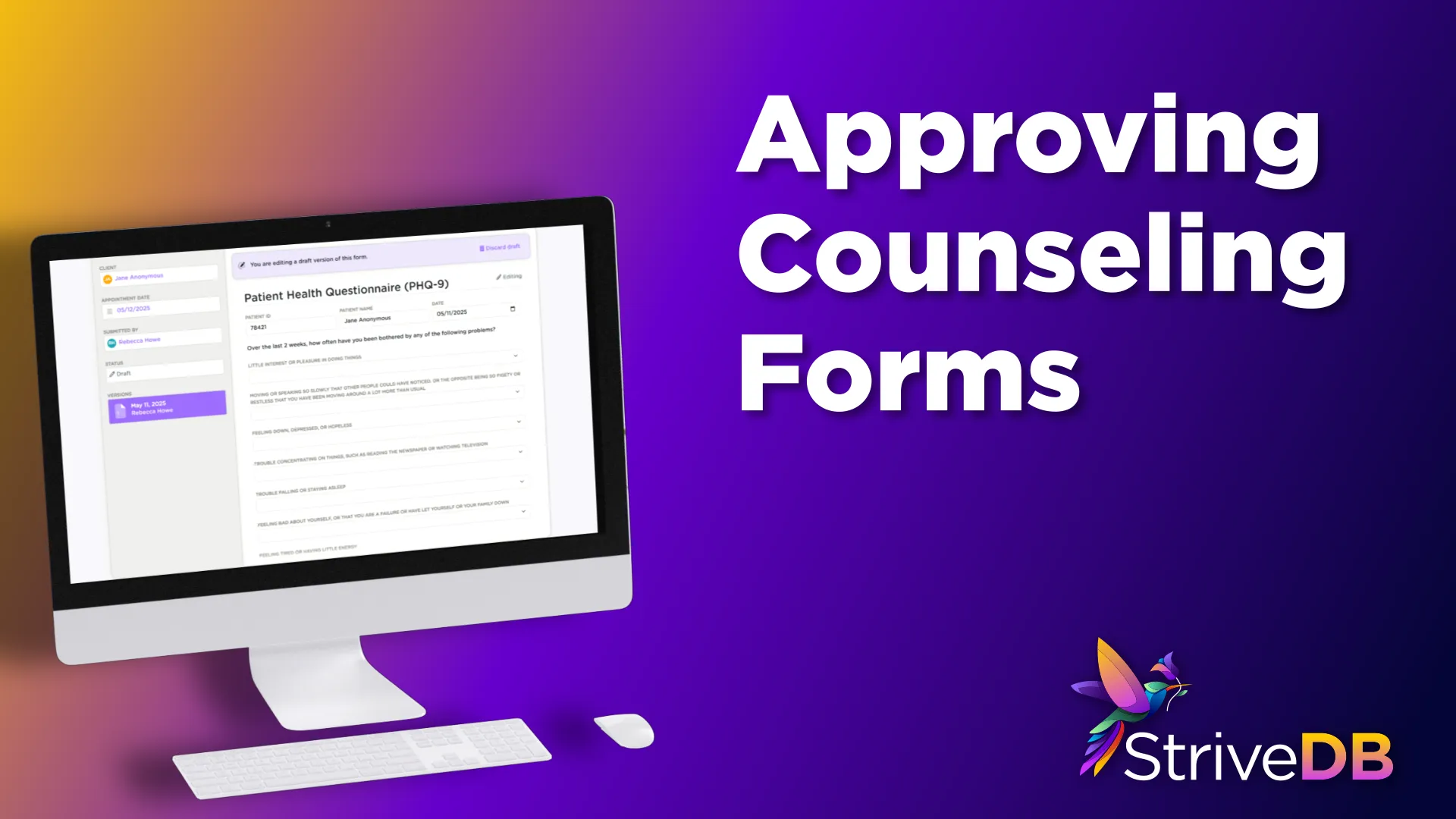 Reviewing and Approving Counseling Session Forms in StriveDB